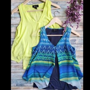 BCX Bundle of 2 Summer Layered Tanks
